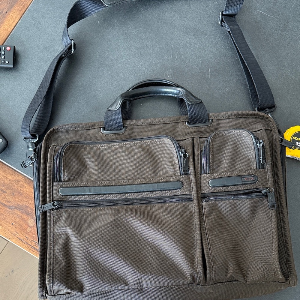 Tumi Black and Brown Men's Briefcase